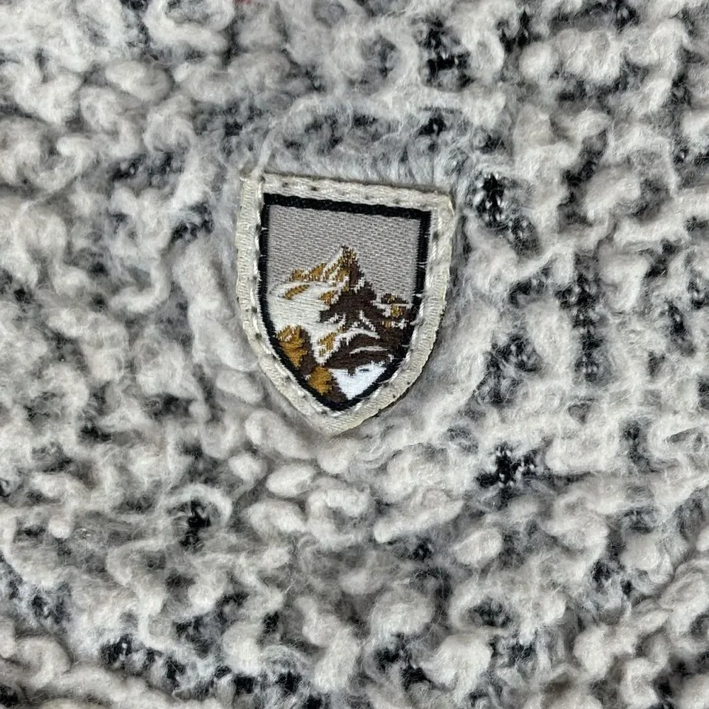 Kuhl Flight Jacket Womens XS Ivory Sherpa‎ Fleece Hooded Full Zip Thumbholes